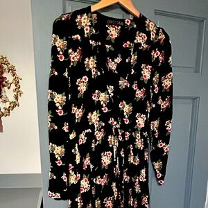 Christy Dawn Maxi Dress Rare Vintage Floral with Long Sleeve Womens Size Large